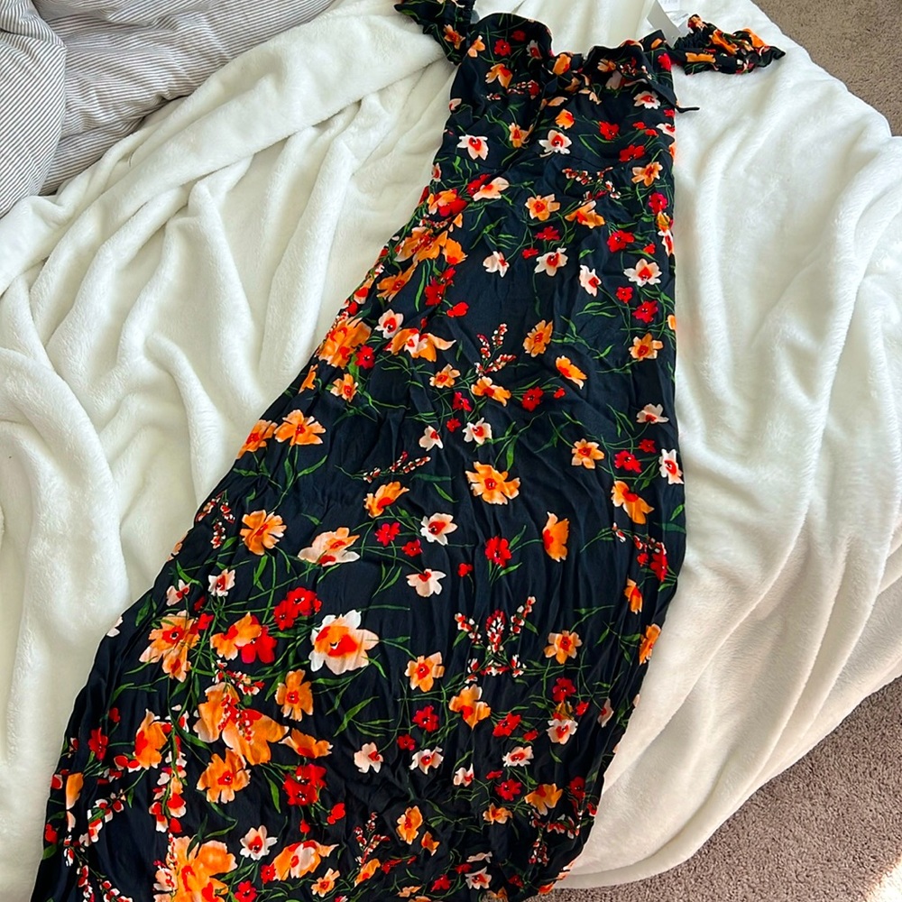 Flynn Skye long off the shoulder floral dress